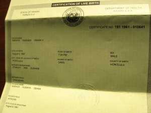 President Obama's alleged birth certificate